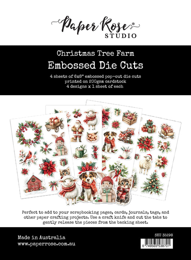 Christmas Tree Farm Embossed Die Cuts 35298 - Paper Rose Studio