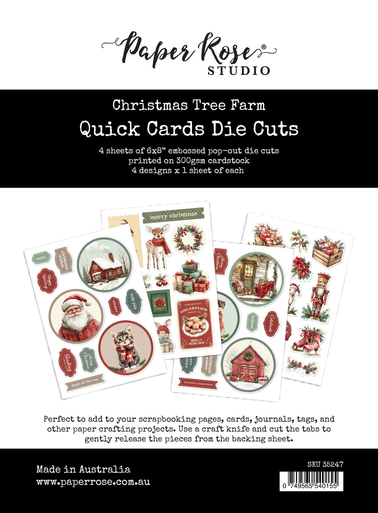 Christmas Tree Farm 6x8" Quick Cards Die Cuts 35247 - Paper Rose Studio