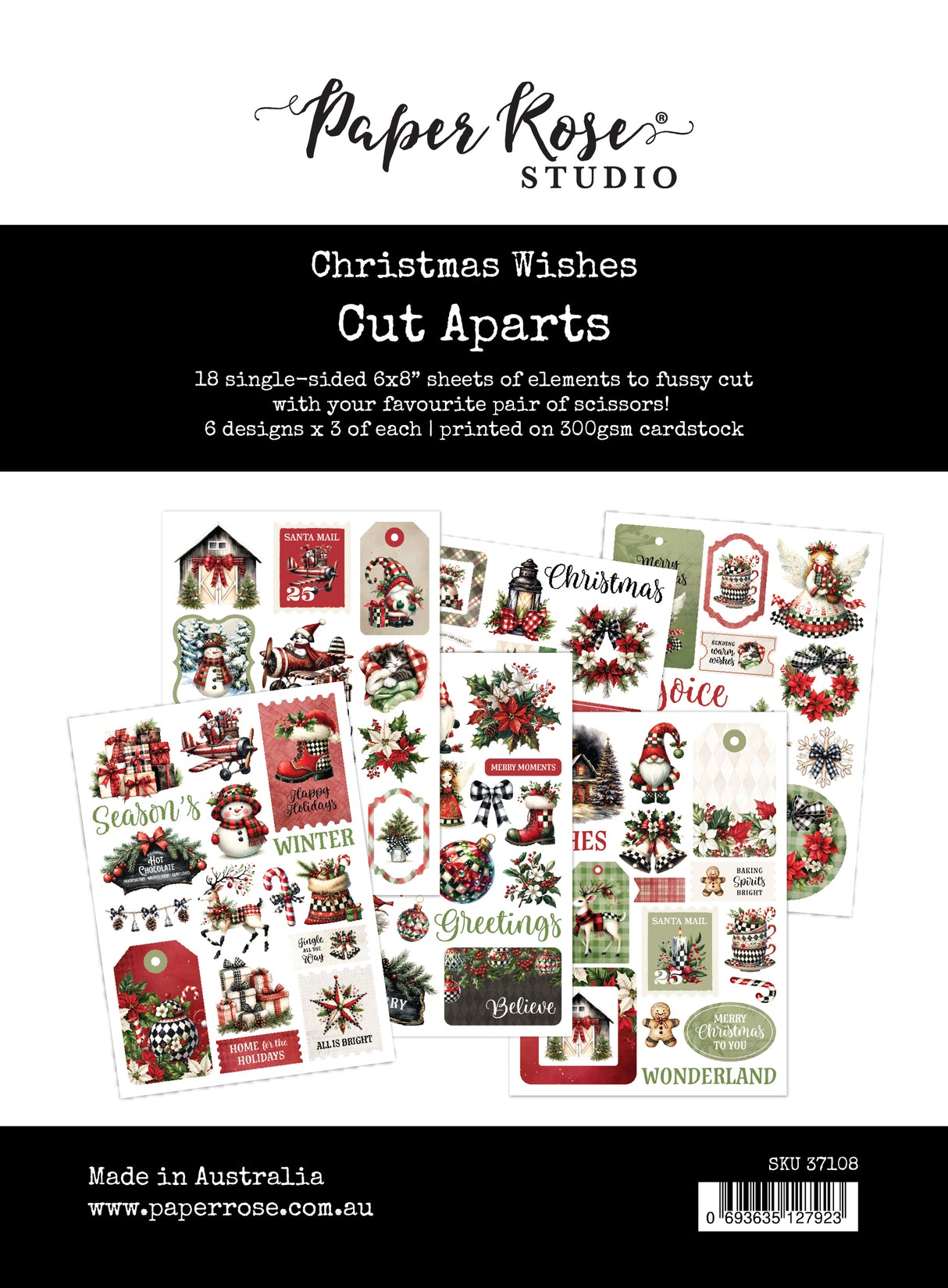 Christmas Wishes 6 x 8" Cut Aparts 37108