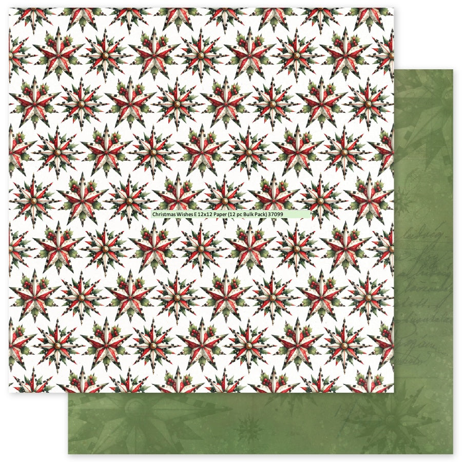 Christmas Wishes E 12x12 Paper (12 pc Bulk Pack) 37099