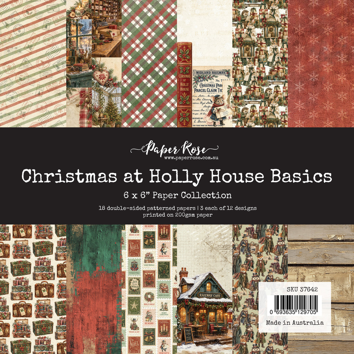 Christmas at Holly House Basics 6x6 Paper Collection 37642