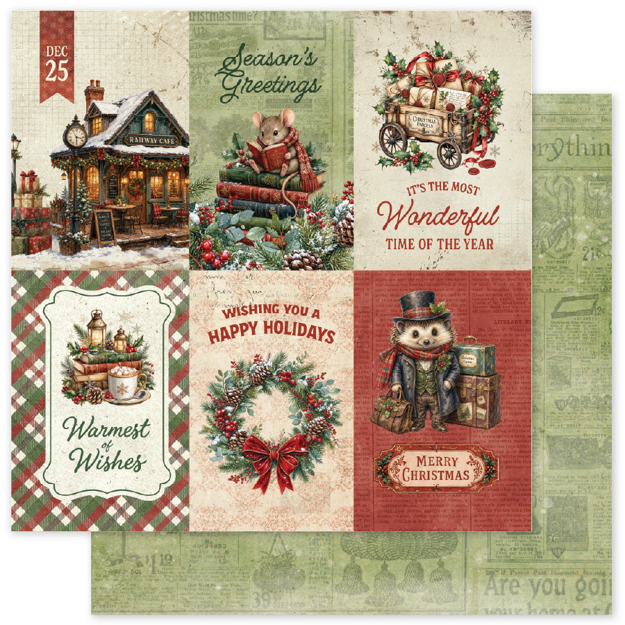 Christmas at Holly House C 12x12 Paper (12 pc Bulk Pack) 37624