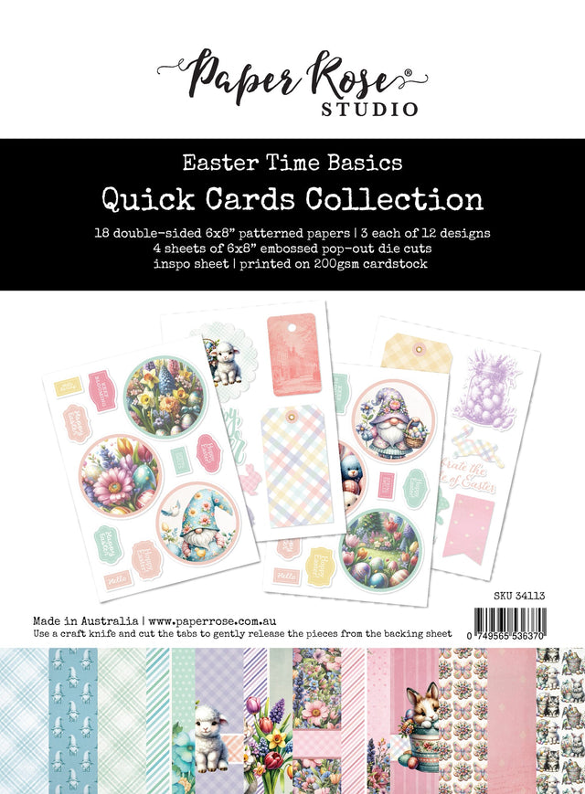 Easter Time Basics 6x8" Quick Cards Collection 34113 - Paper Rose Studio