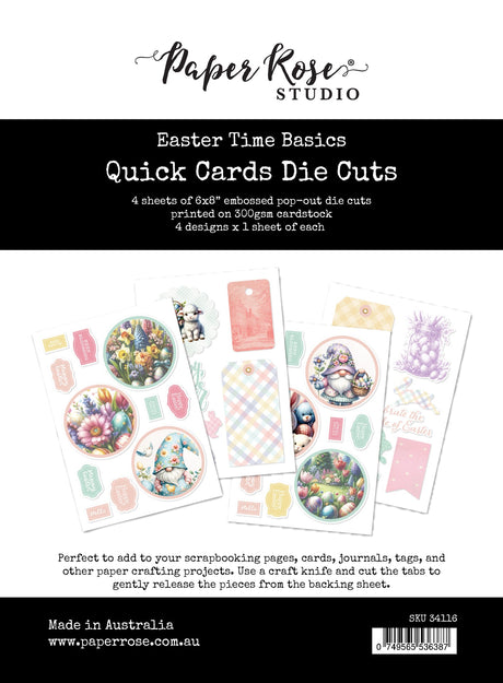 Easter Time Basics 6x8" Quick Cards Die Cuts 34116 - Paper Rose Studio