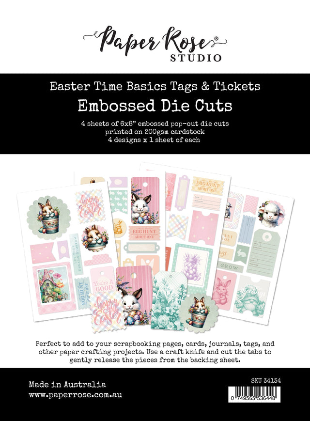 Easter Time Tags & Tickets Embossed Die Cuts 34134 - Paper Rose Studio