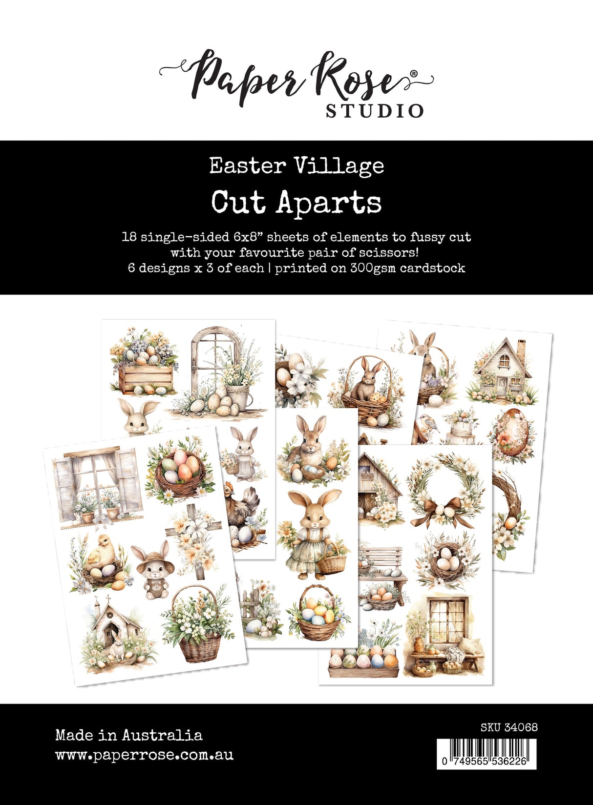 Easter Village Cut Aparts Paper Pack 34068 - Paper Rose Studio