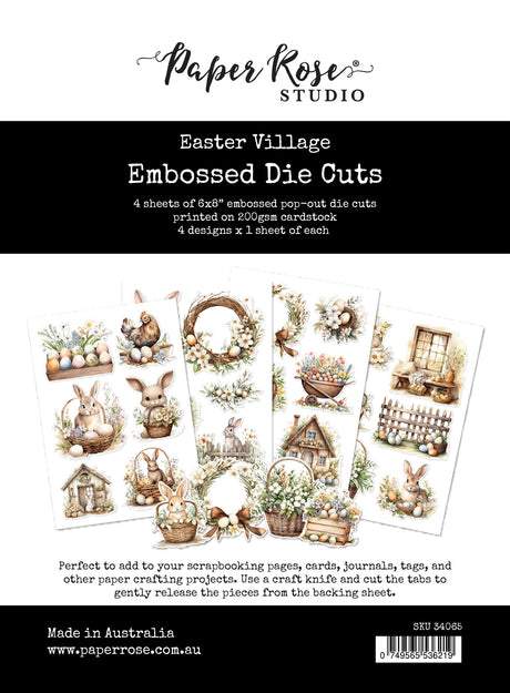 Easter Village Embossed Die Cuts 34065 - Paper Rose Studio