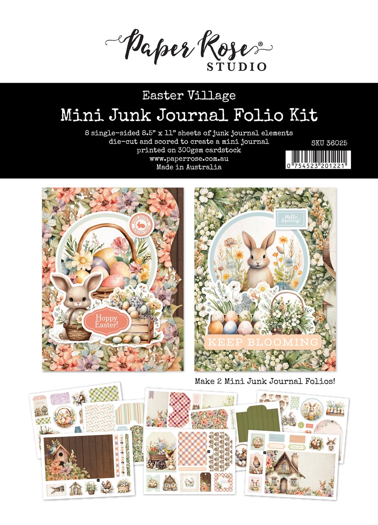 Easter Village Mini Folio Kit 36025 - Paper Rose Studio