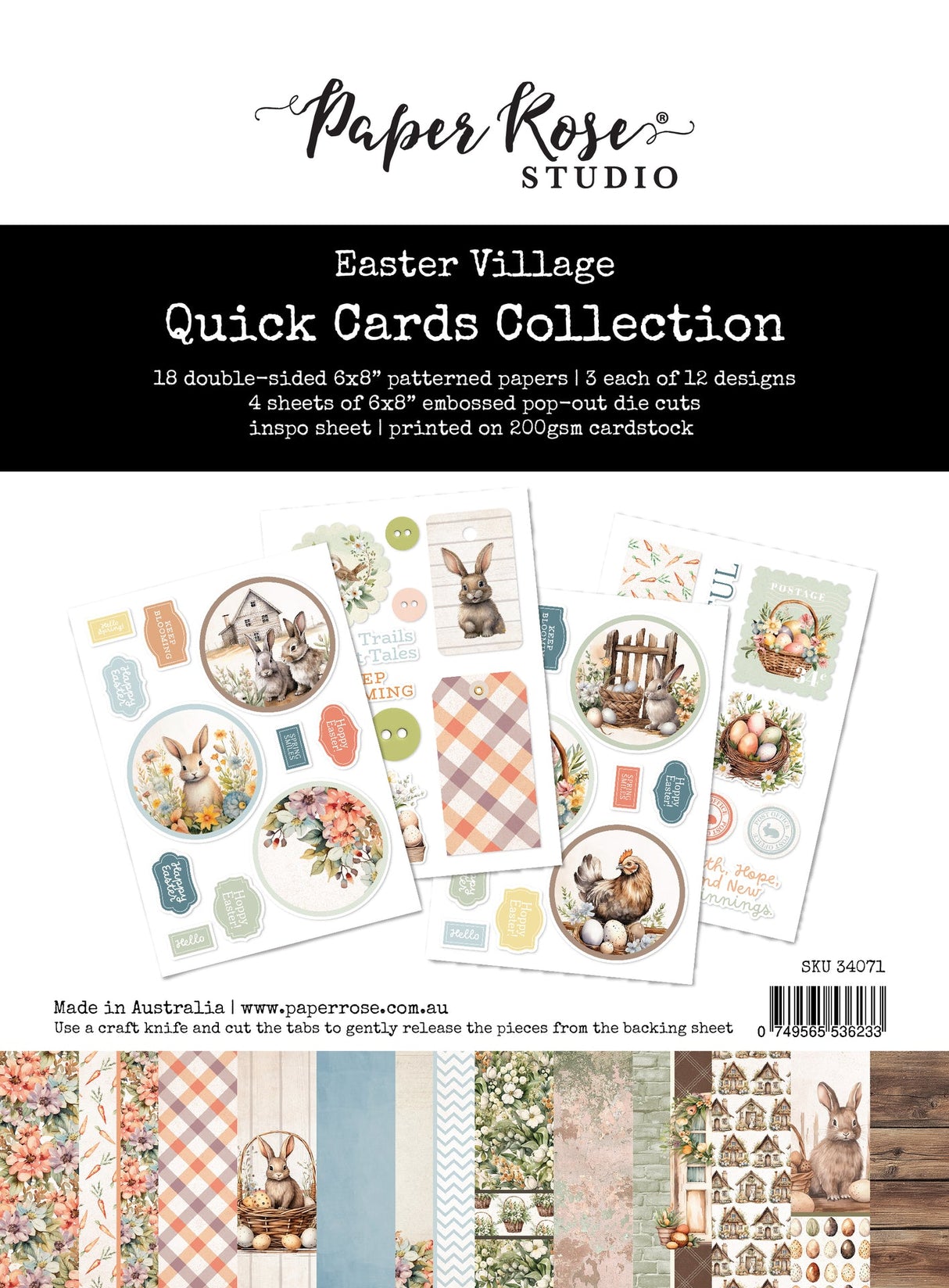 Easter Village 6x8" Quick Cards Collection 34071 - Paper Rose Studio