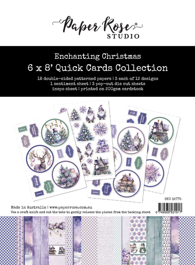 Enchanting Christmas 6x8" Quick Cards Collection 32775 - Paper Rose Studio