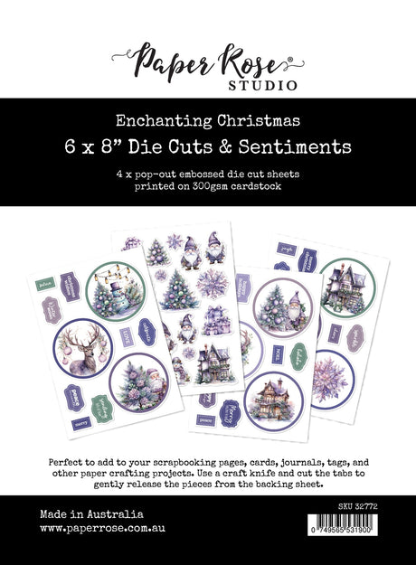Enchanting Christmas 6x8" Die Cuts & Sentiments 32772 - Paper Rose Studio