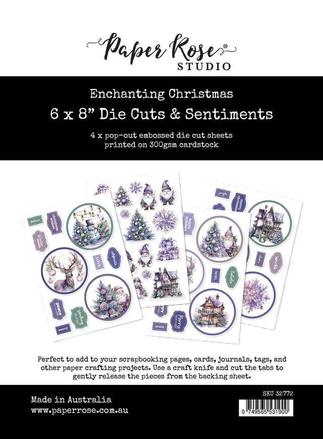 Enchanting Christmas 6x8" Die Cuts & Sentiments 32772 - Paper Rose Studio