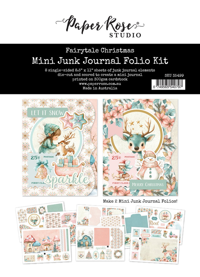 Fairytale Christmas 8.5" x 11" Mini Junk Journal Folio Kit 35499 - Paper Rose Studio