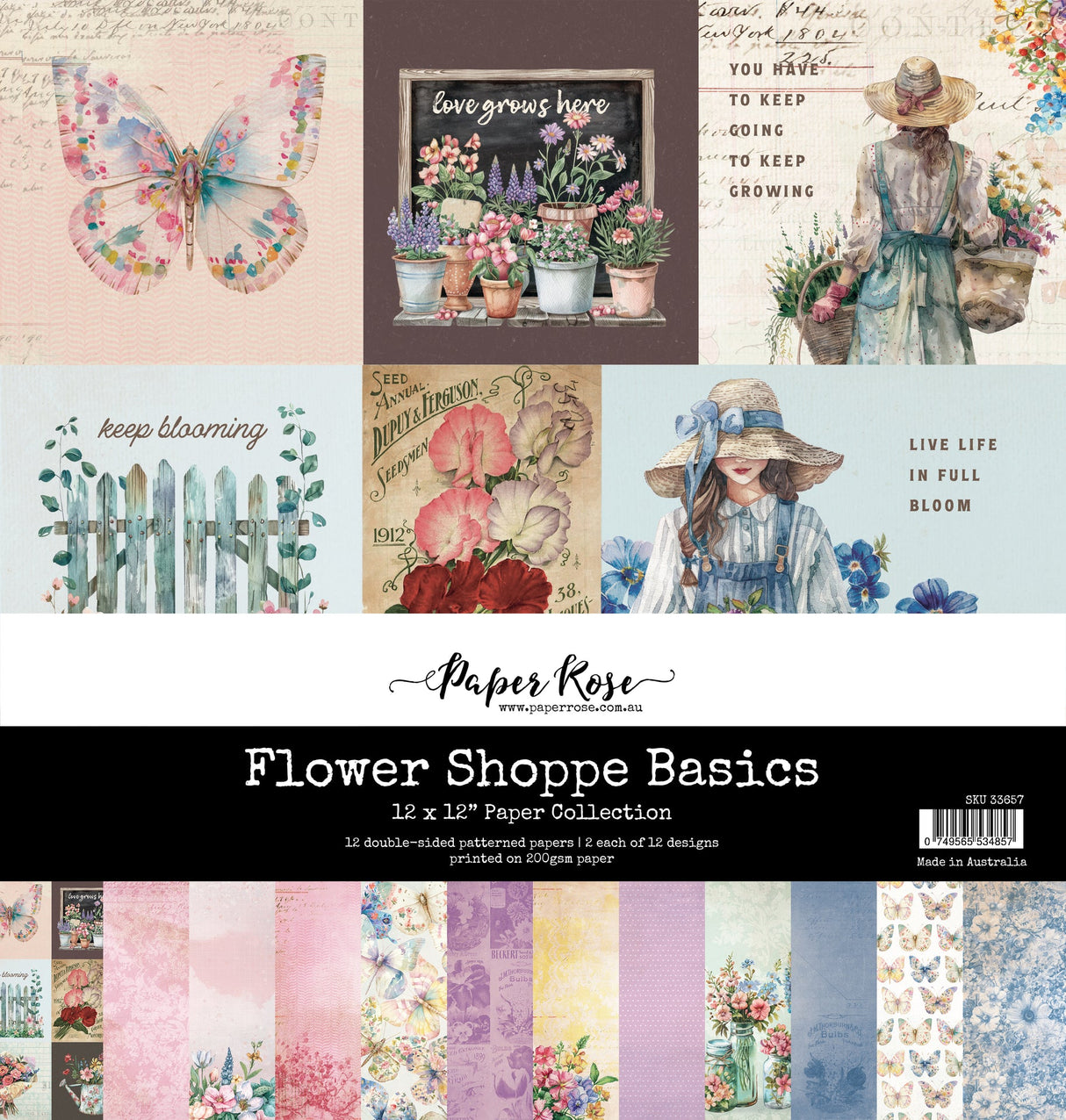 Flower Shoppe Basics 12x12 Paper Collection 33657 - Paper Rose Studio