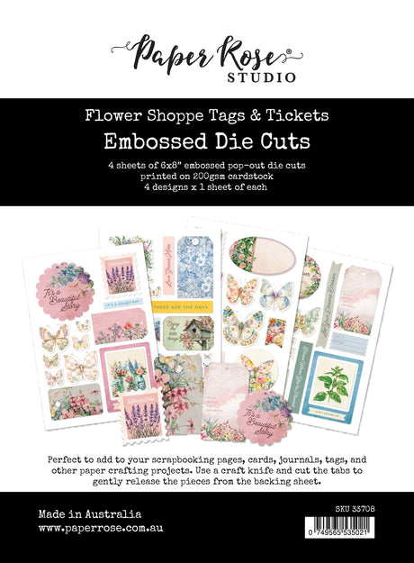 Flower Shoppe Basics Tags Embossed Die Cuts 33708 - Paper Rose Studio