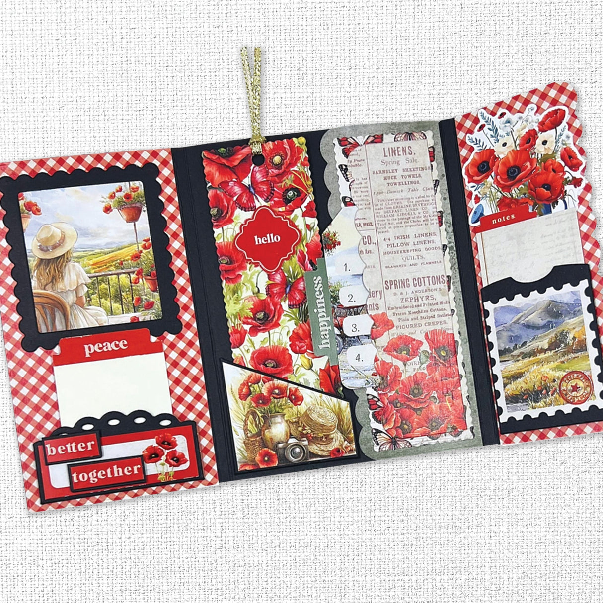 Poppy Garden Tags & Tickets Embossed Die Cuts 34683 - Paper Rose Studio