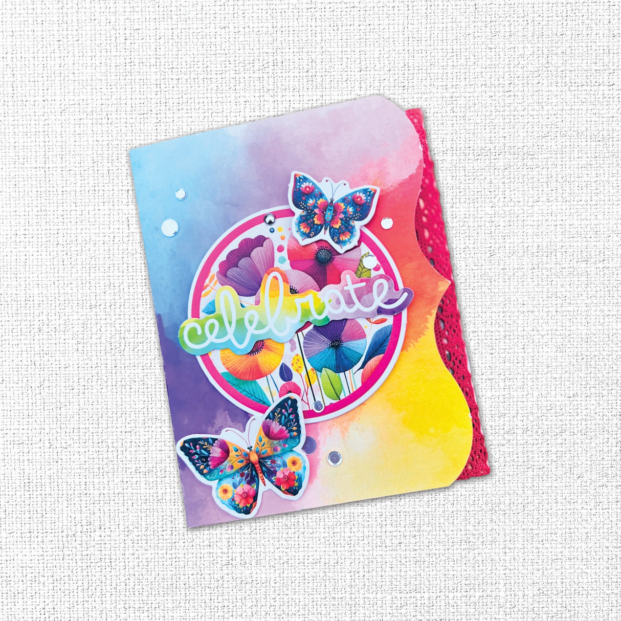 Rainbow Village 8.5" x 11" Mini Junk Journal Folio Kit 35361 - Paper Rose Studio