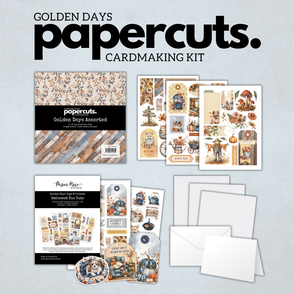 Papercuts Cardmaking Kit - Golden Days 35308 - Paper Rose Studio
