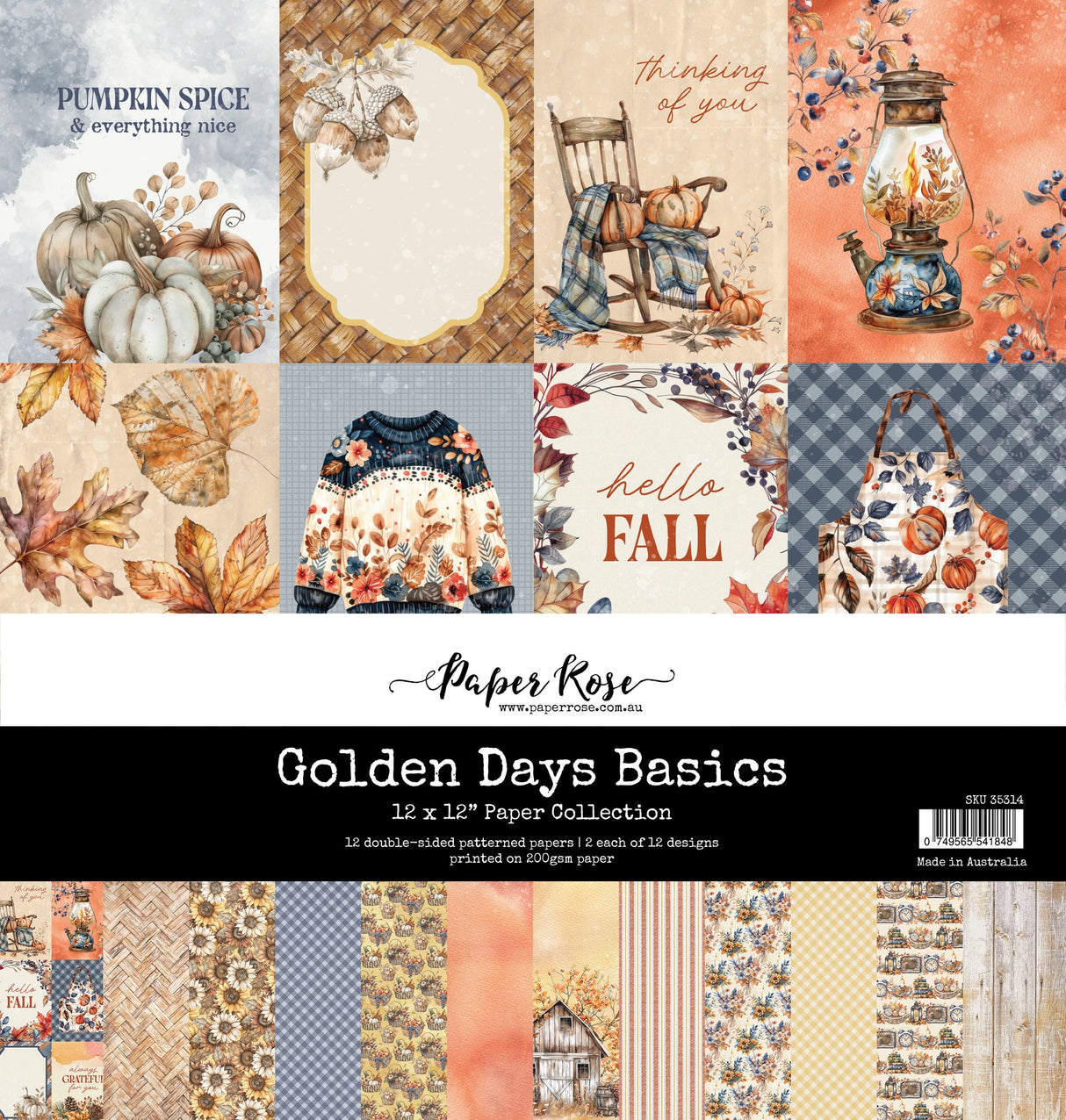 Golden Days Basics 12x12 Paper Collection 35314 - Paper Rose Studio