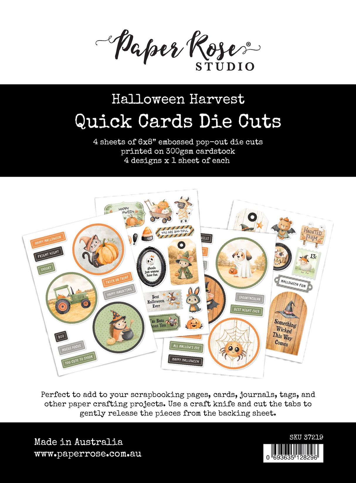 Halloween Harvest 6x8" Quick Cards Die Cuts 37219