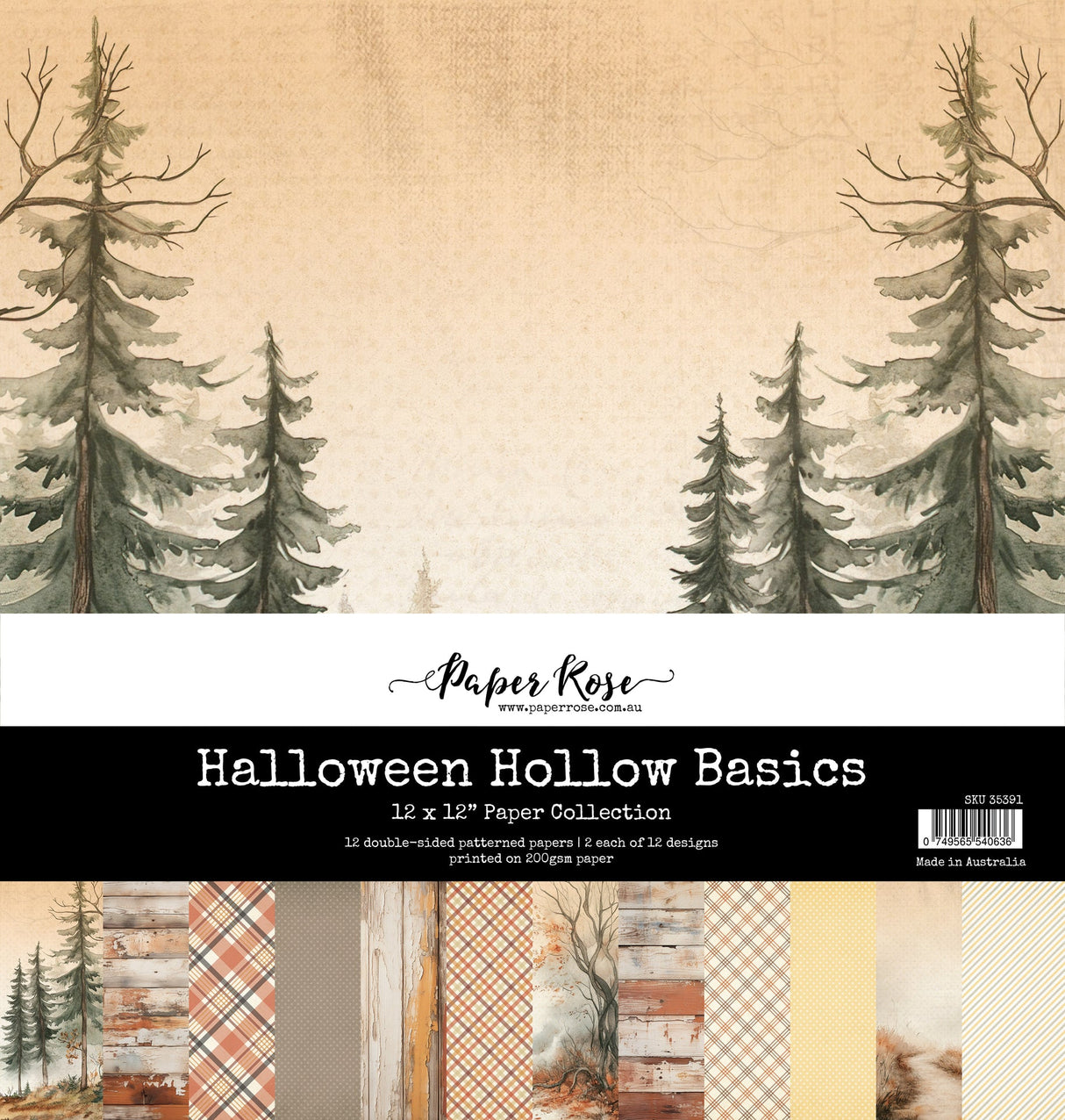 Halloween Hollow Basics 12x12 Paper Collection 35391 - Paper Rose Studio