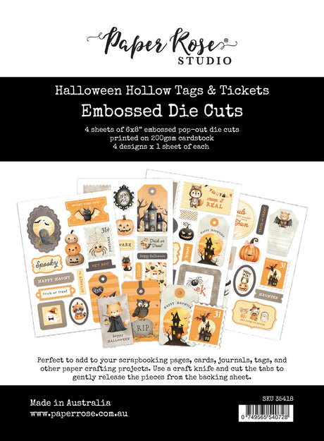 Halloween Hollow Basics Tags & Tickets Embossed Die Cuts 35418 - Paper Rose Studio