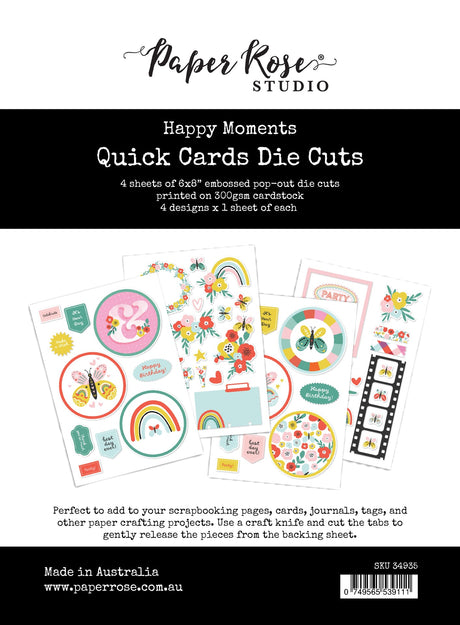 Happy Moments 6x8" Quick Cards Die Cuts 34935 - Paper Rose Studio