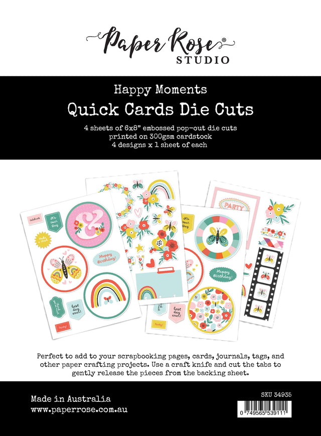 Happy Moments 6x8" Quick Cards Die Cuts 34935 - Paper Rose Studio
