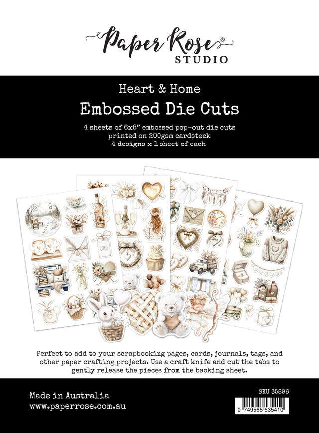 Heart & Home 6x8 Embossed Die Cuts 35896 - Paper Rose Studio
