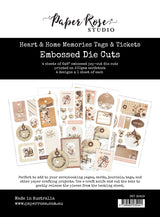 Heart & Home Memories 6x8 Tags & Tickets Embossed Die Cuts 35929