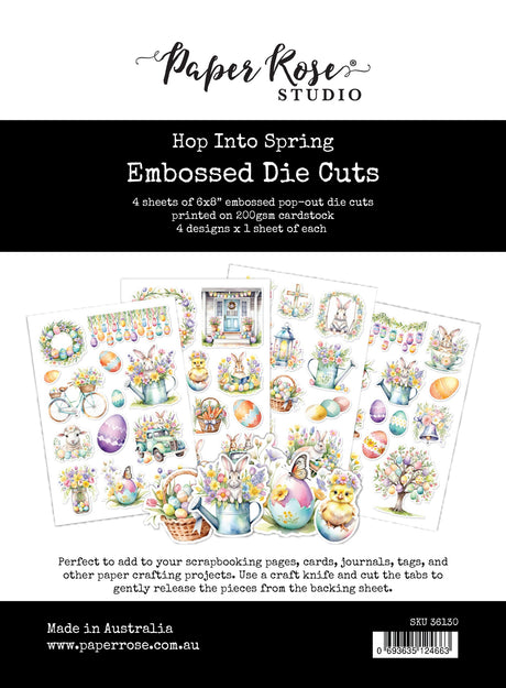 Hop Into Spring 6 x 8" Embossed Die Cuts 36130 - Paper Rose Studio