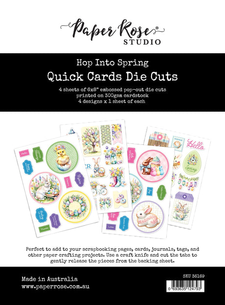 Hop Into Spring 6x8" Quick Cards Die Cuts 36169 - Paper Rose Studio