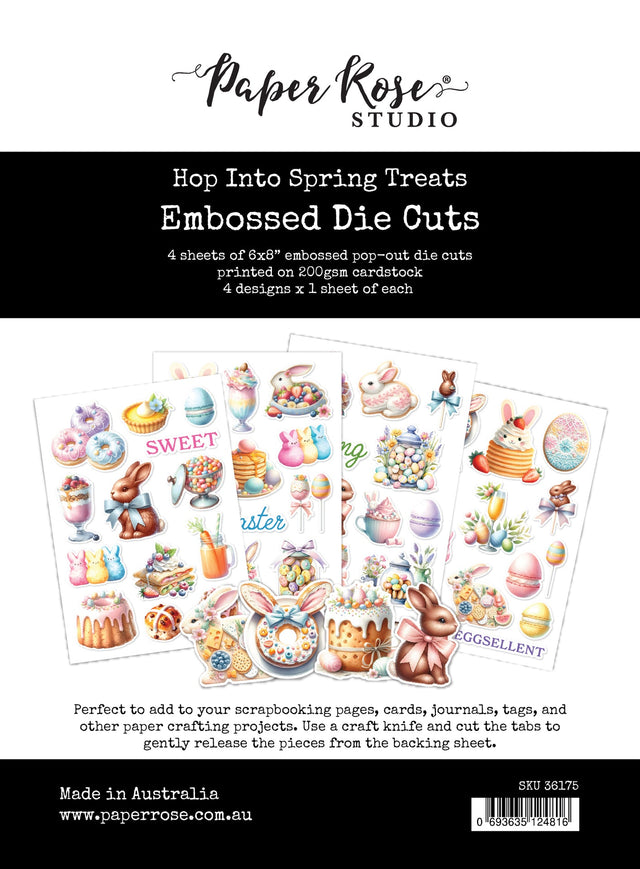 Hop Into Spring 6 x 8" Treats Embossed Die Cuts 36175 - Paper Rose Studio