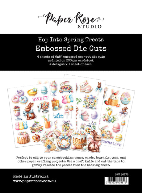 Hop Into Spring 6 x 8" Treats Embossed Die Cuts 36175 - Paper Rose Studio