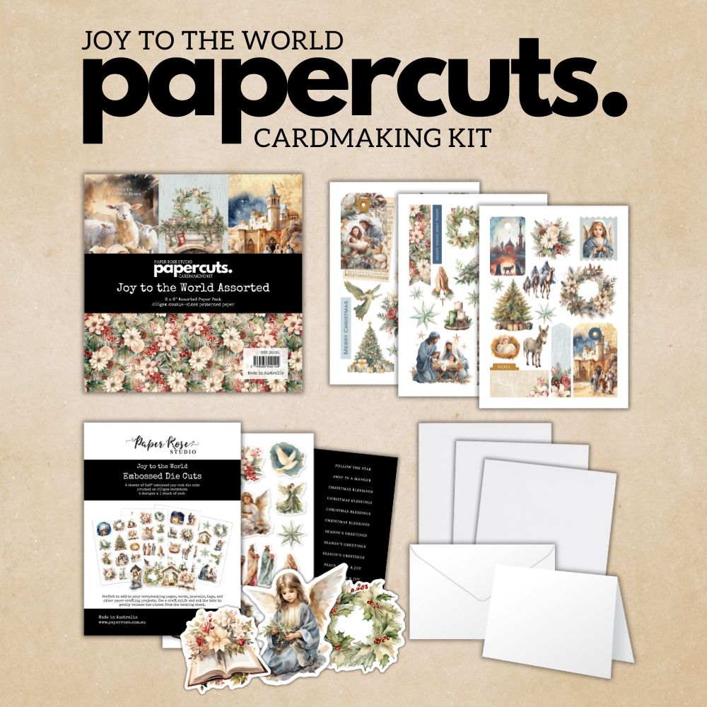 Joy to the World Papercuts Cardmaking Kit 35530 - Paper Rose Studio