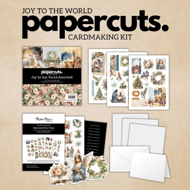 Joy to the World Papercuts Cardmaking Kit 35530 - Paper Rose Studio