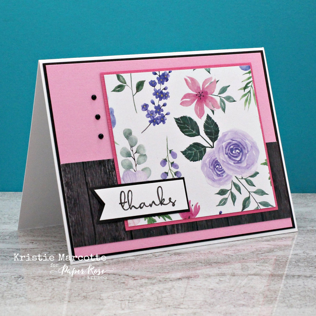 Hello Thanks Fine Script Clear Stamp Set 24214 - Paper Rose Studio
