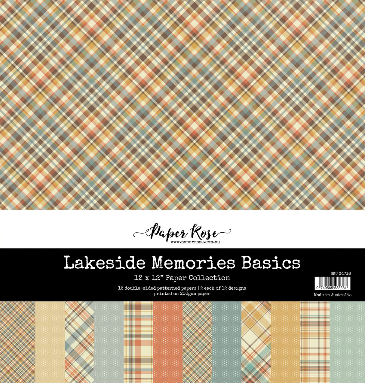 Lakeside Memories Basics 12x12 Paper Collection 34716 - Paper Rose Studio