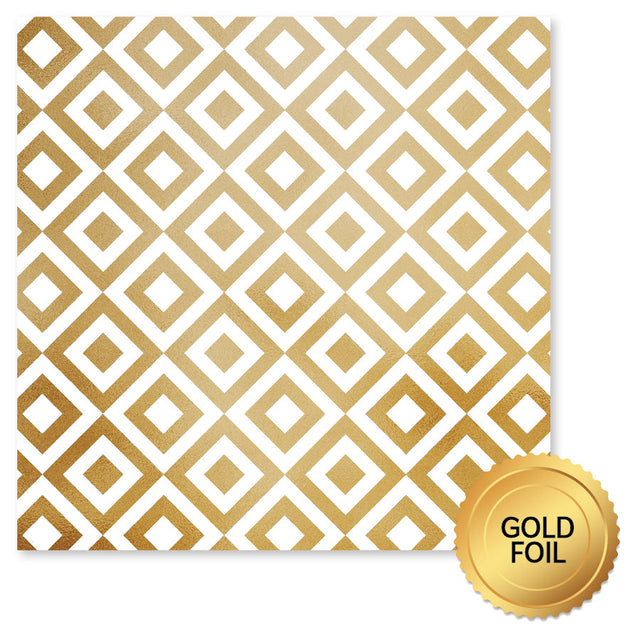 Lavender & Roses Gold Foil C 12x12 Paper (6pc Bulk Pack) 32229 - Paper Rose Studio