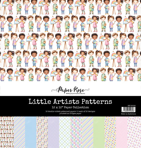 Little Artists Patterns  12x12 Paper Collection 35029 - Paper Rose Studio