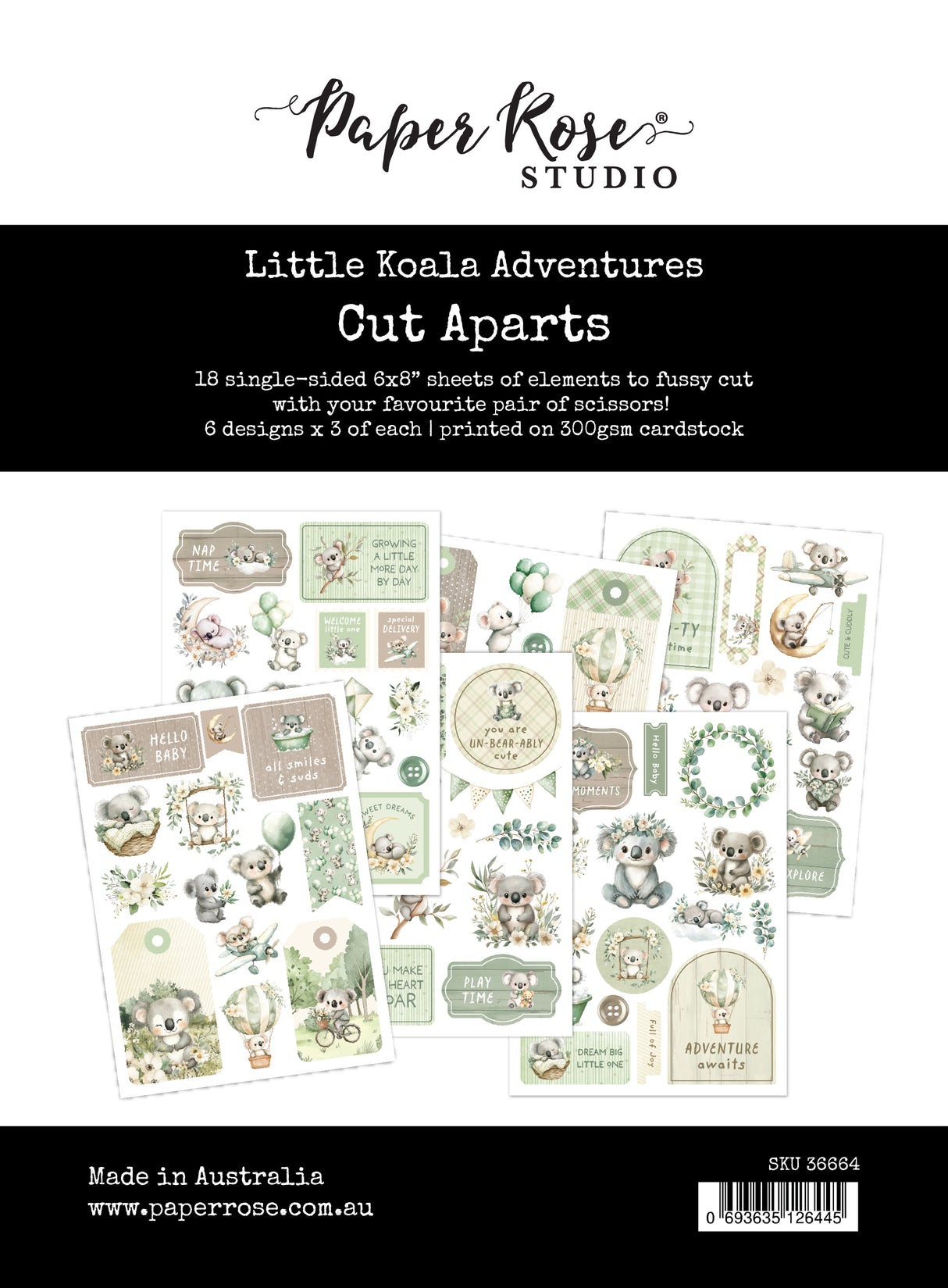Little Koala Adventures 6 x 8" Cut Aparts 36664