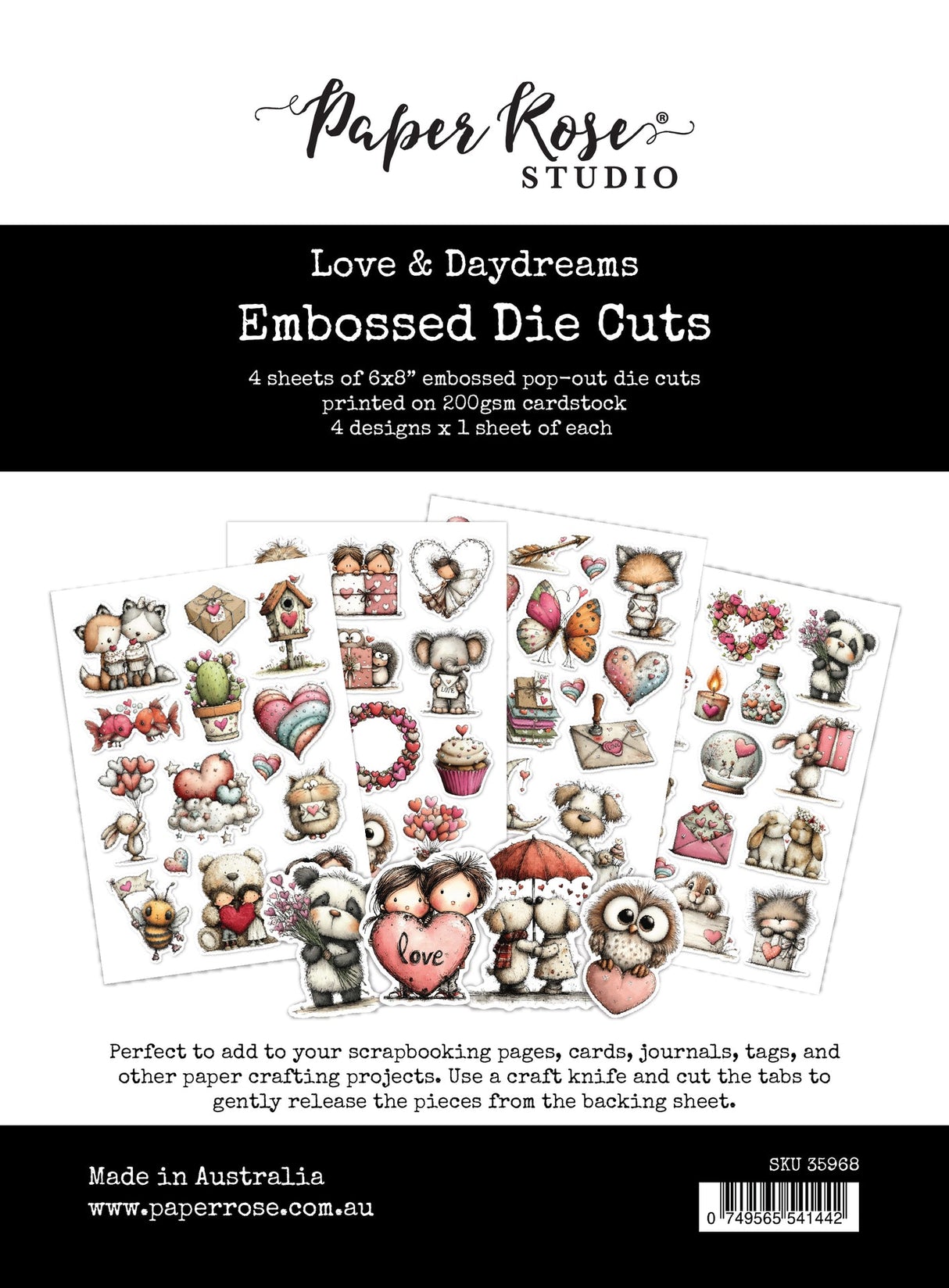 Love & Daydreams 6x8 Embossed Die Cuts 35968 - Paper Rose Studio