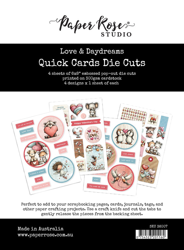 Love & Daydreams 6x8 Quick Cards Die Cuts 36007 - Paper Rose Studio