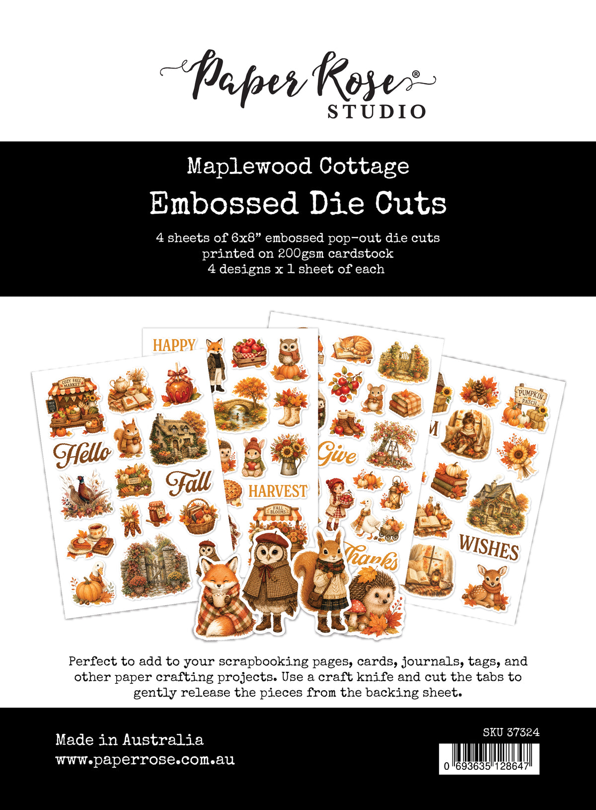 Maplewood Cottage 6 x 8" Embossed Die Cuts 37324