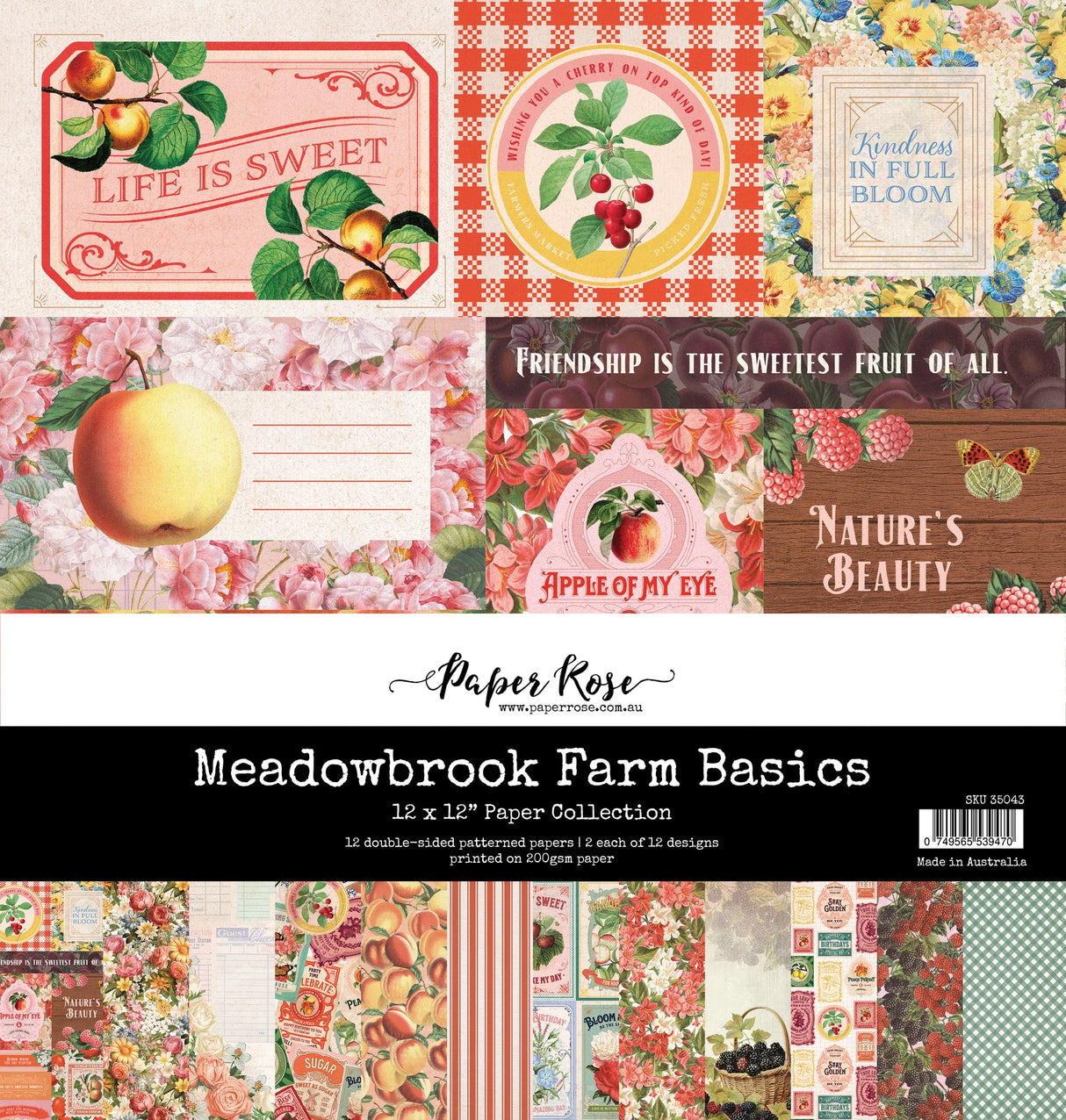 Meadowbrook Farm Basics 12x12 Paper Collection 35043 - Paper Rose Studio