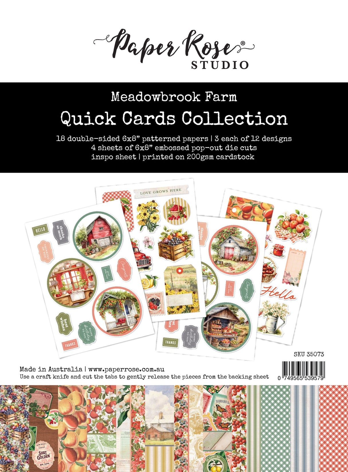 Meadowbrook Farm 6x8" Quick Cards Collection 35073 - Paper Rose Studio