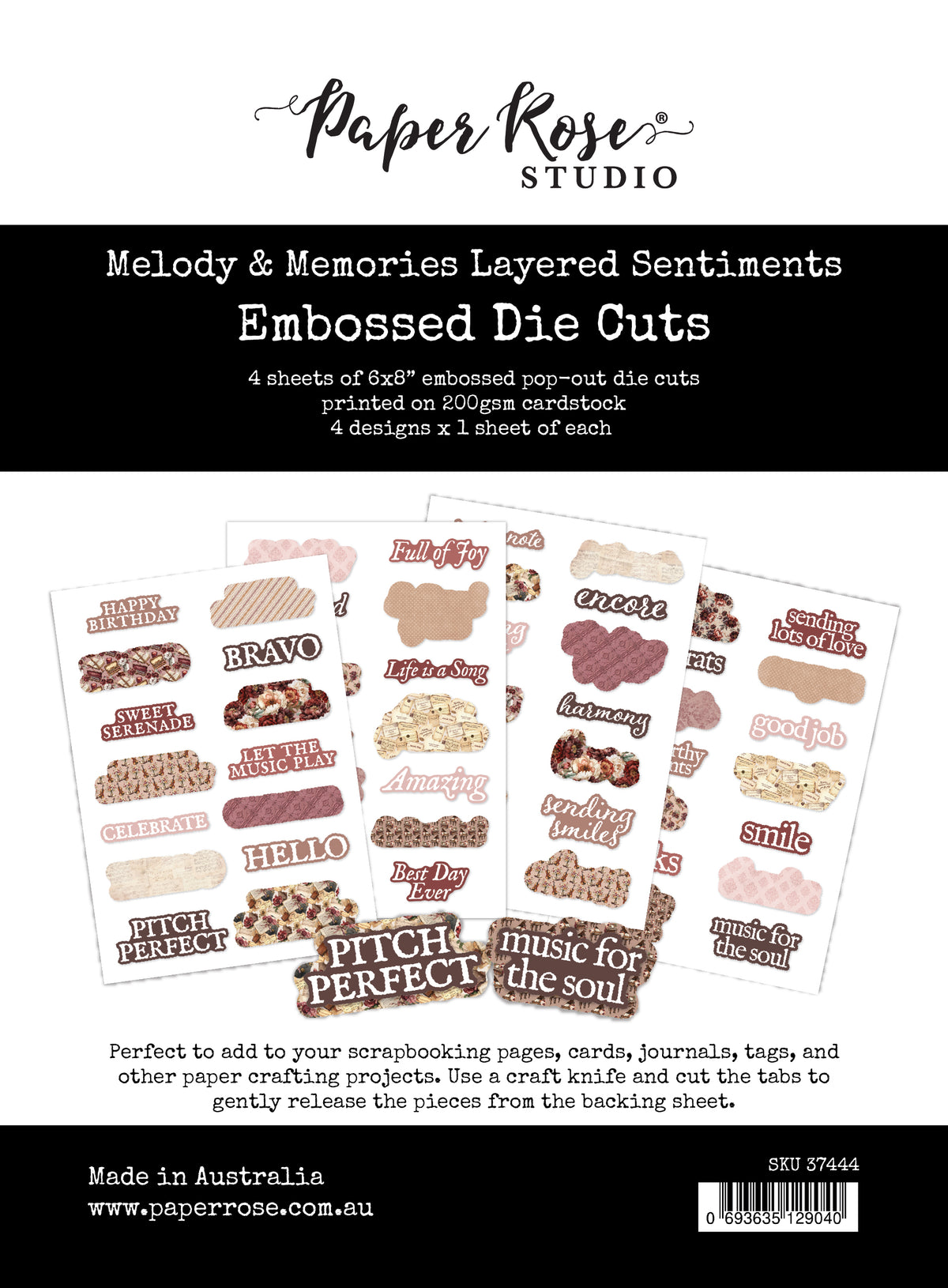 Melody & Memories 6 x 8" Layered Sentiments 37444