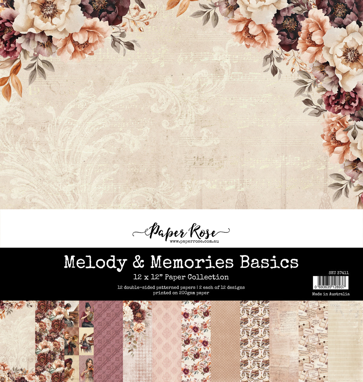 Melody & Memories Basics 12x12 Paper Collection 37411