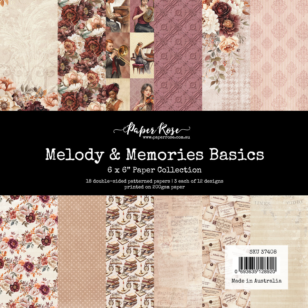 Melody & Memories Basics 6x6 Paper Collection 37408