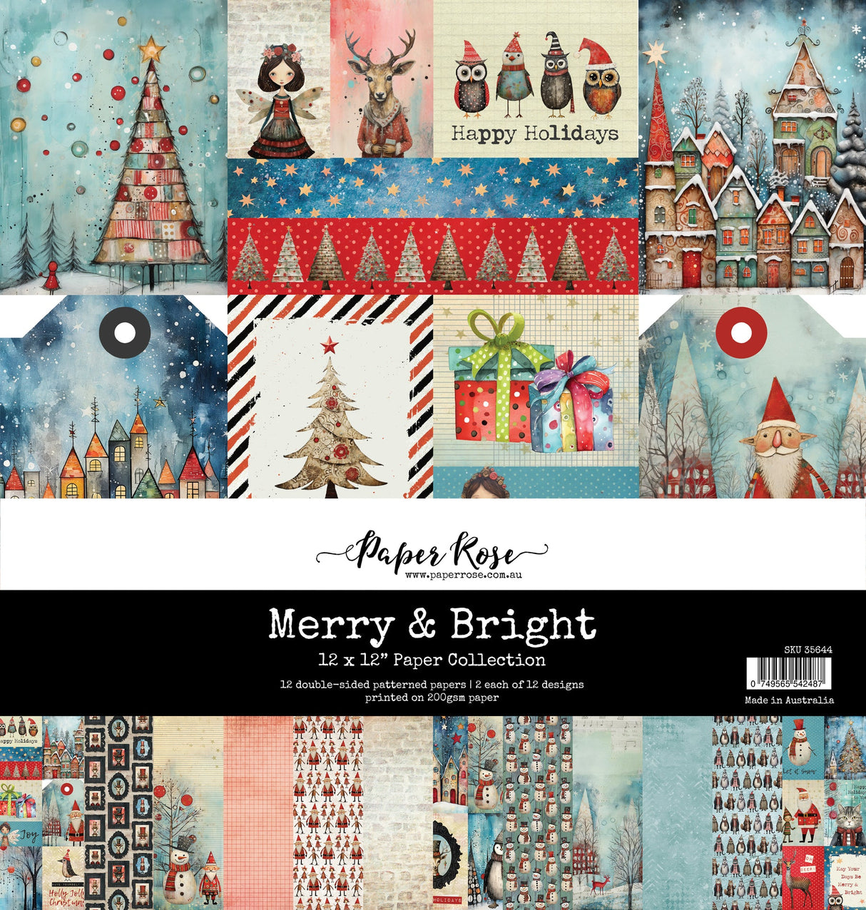 Merry and Bright 12x12 Paper Collection 35644 - Paper Rose Studio